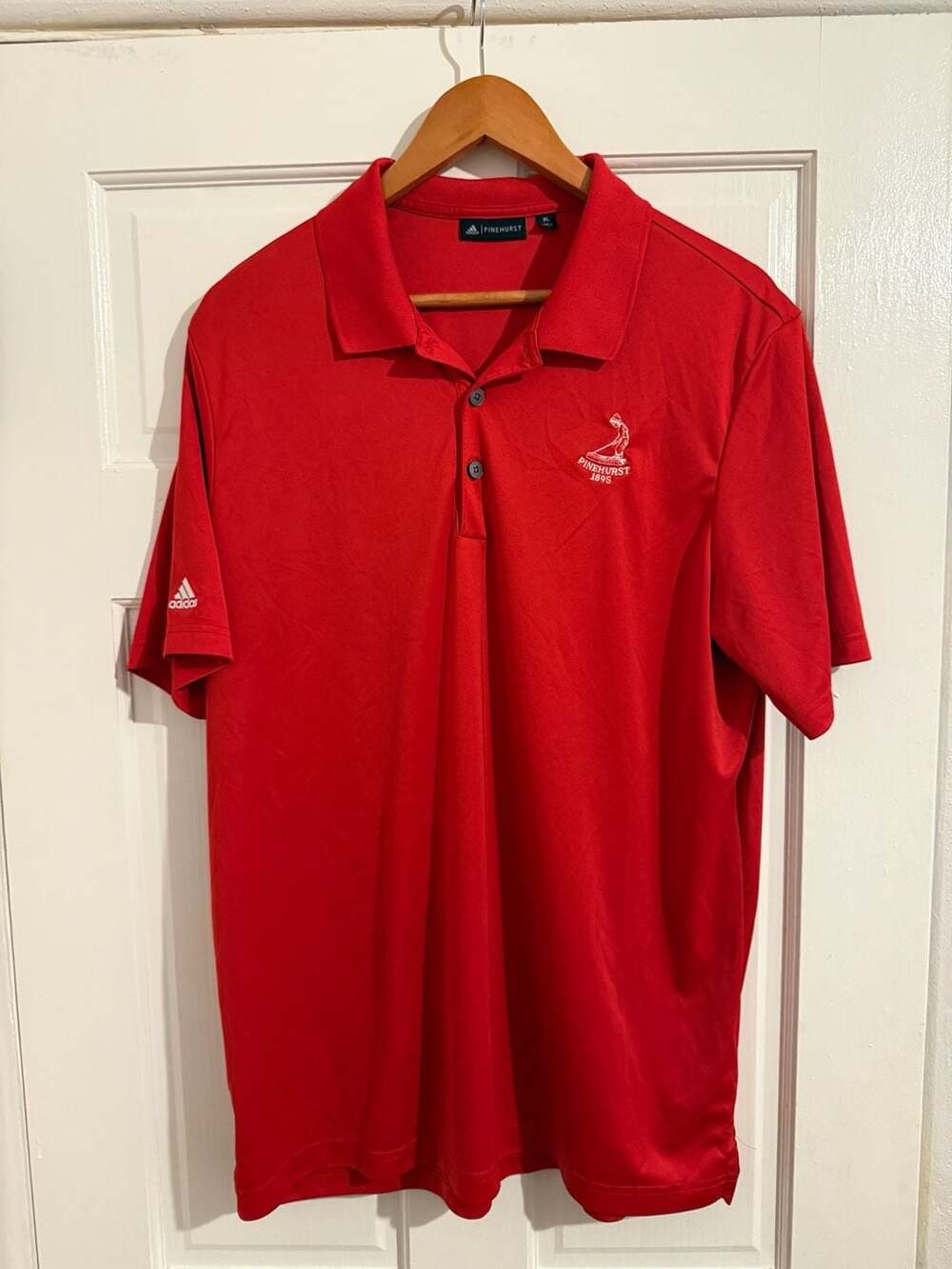 Adidas Pinehurst 1895 Golf Polo Shirt Red Size XL